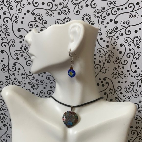 Millefiori Multicolor Flower Glass Beads set - Picture 12 of 13